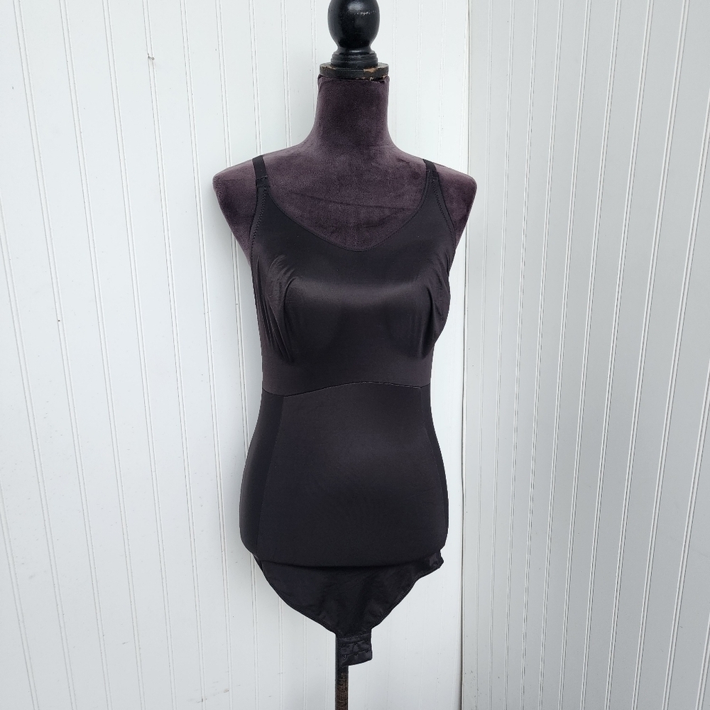 Cupid Women's Extra Firm Wireless Shaping Bodysuit black 42D